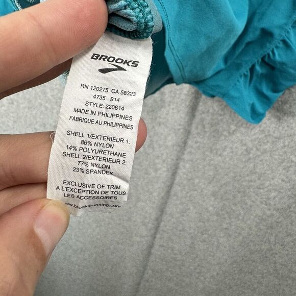 BROOKS Equilibrium Top Women’s Medium Vented Long Sleeve Running 1/2 Zip Blue - Picture 10 of 14